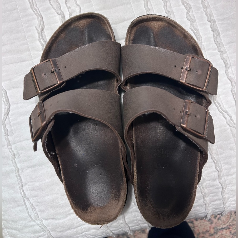 Birkenstock Arizona Slide Sandal Dark Brown Women's size 39